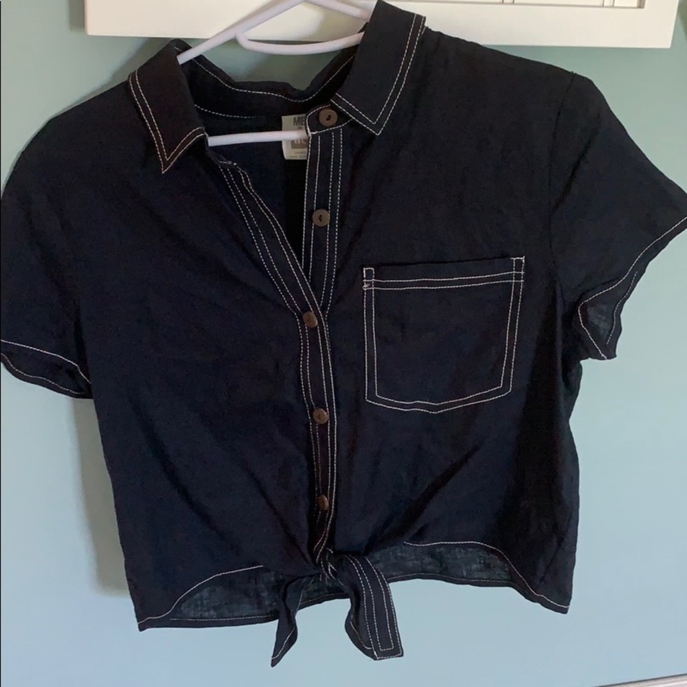 Button down tie top
